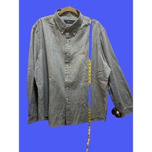 Ralph Lauren Denim Vintage Shirt Original Blue Button Down Long Sleeve 2XL XXL